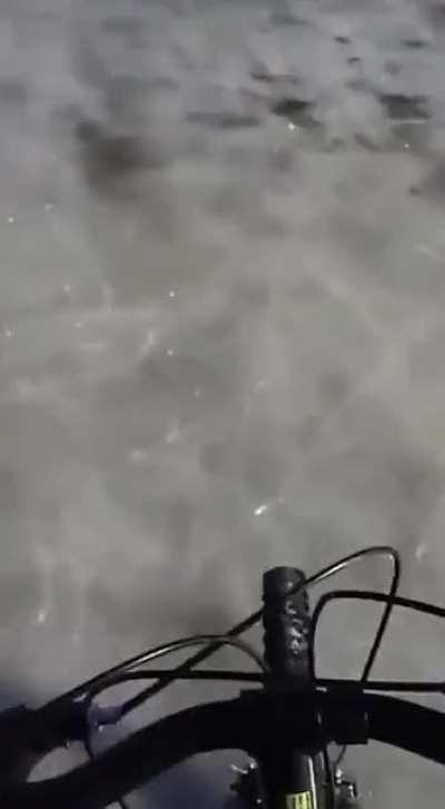 Riding your bike on the ice