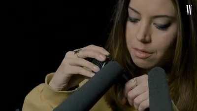 Aubrey Plaza Explores ASMR with Whispers, Peacock Feathers, and Cornflakes [intentional] [36:05]