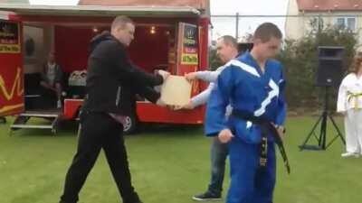 To have a badass karate demonstration