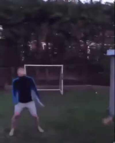 Showing how a goal is scored