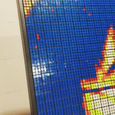 This guy portrait Harry Potter using 725 Rubik's Cube