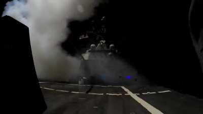 Video of launches from USS GRAVELY, USS CARNEY, and USS DWIGHT D. EISENHOWER supporting strikes on Iranian-backed Houthi targets