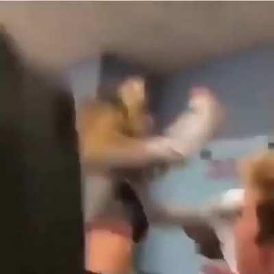 Racist White Girl Spits On A Black Student And Gets A Quick 3-Piece Meal