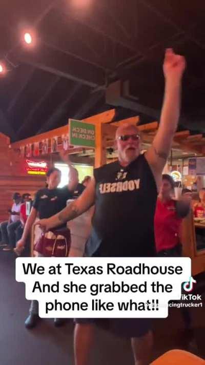 Dancing at Texas Roadhouse