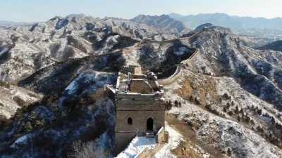 Chinese Wall covered in snow