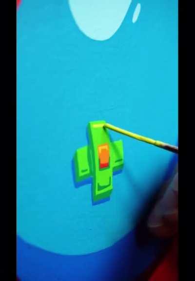 The way this painting is created