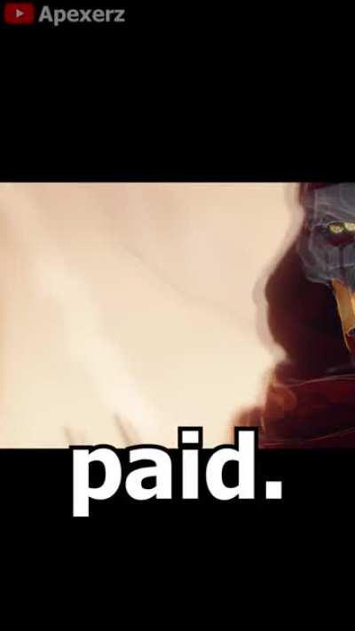 Revenant gets paid meme