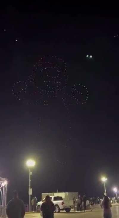 Nintendo’s amazing drone show for the new Super Mario Bros premiere