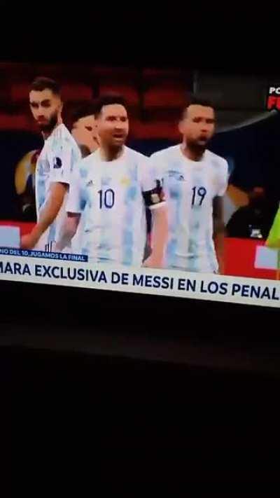 Messi shouting towards Yerry Mina after the Colombian's penalty was saved: &quot;Dance now! Dance now huh! Come on, dance!&quot;