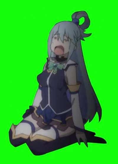 [Template] Aqua crying green screen