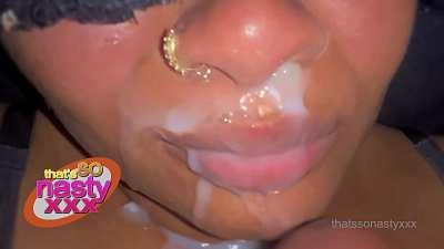 I accidentally made a cum-snot bubble during a gooey facial 🫧🫧💦😅