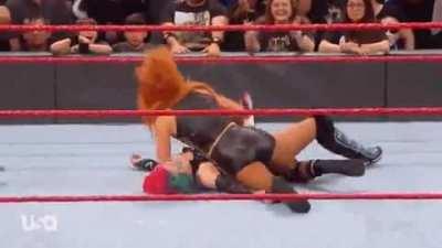 Manhandle slam to Asuka!