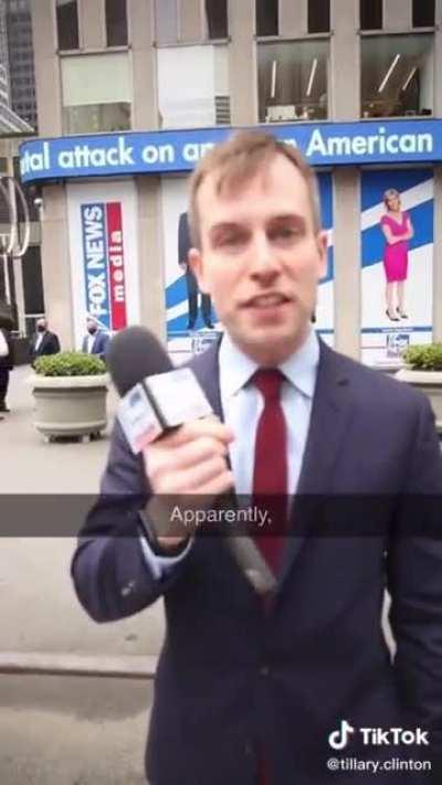 Today I learned you are not allowed to film in front of FOX NEWS holding a FOX NEWS mic if you don’t work for FOX NEWS