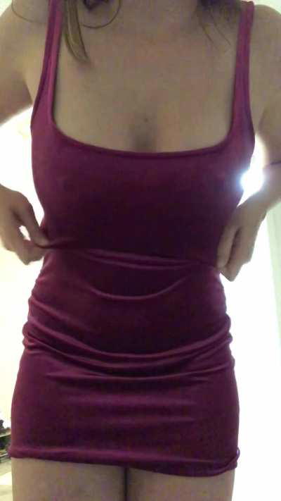 Pulling down my tight dress