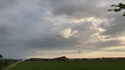 Lancaster bomber flyover today