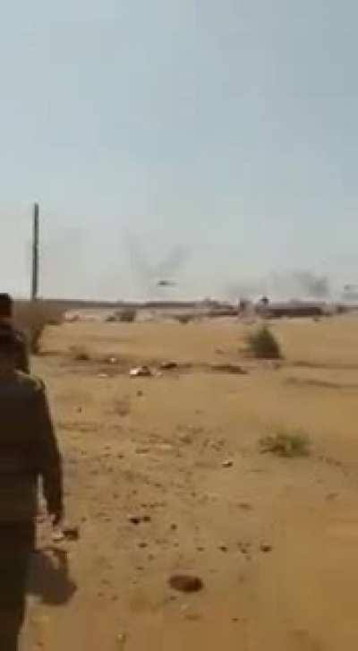 Multiple Sudanese helicopters firing at targets in the capital Khartoum