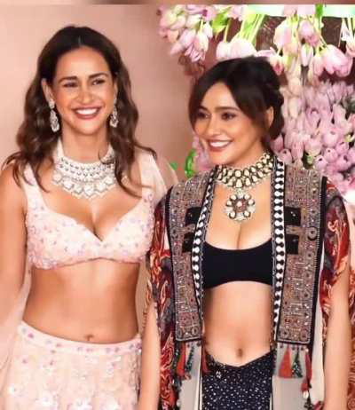 Aisha Sharma with Neha Sharma 