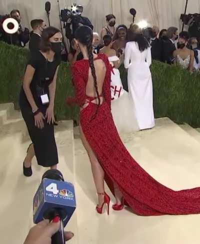 Sexy in red at Met Gala 2021