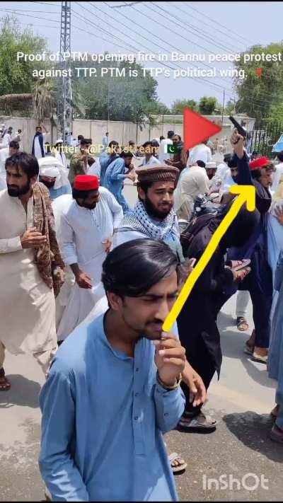 Armed PTM goons opened fire during the Bannu protest, attempting to incite panic and violence.