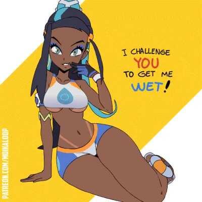 Nessa challenges you to get her wet (Moika) [Pokemon Sword & Shield]