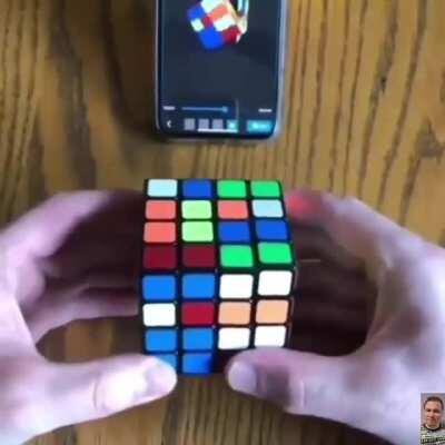 Rubik's cube solved with AR and AI