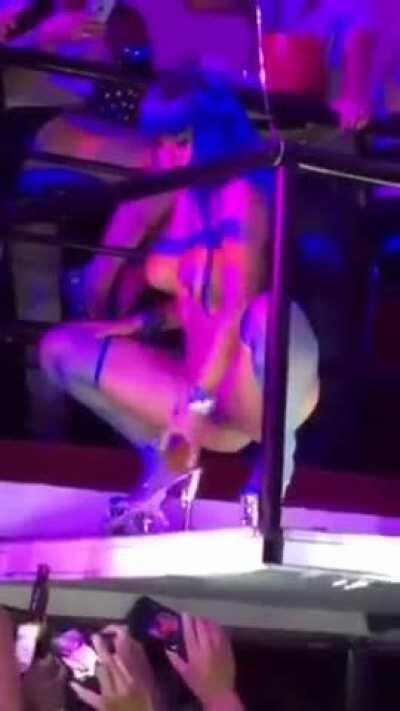 Stripper Shoves Beer Bottles In Her Pussy And Lets Viewers Drink