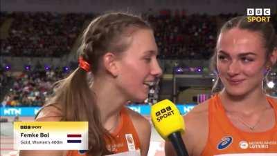 Mickey Mouse (a.k.a. Femke Bol) has just broken the 400m indoor world record for The Netherlands!