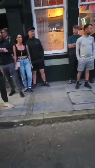 Fight outside a pub, Workington 