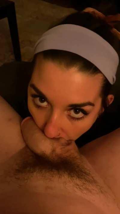 Ball Worship Ballplay Balls Balls Sucking Brown Eyes CFNM Eye Contact POV Sensual Porn GIF by takkataco