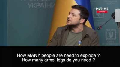 bitter and angry Zelenskiy &quot;How many people should die for this? &quot;. with En Subs