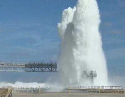 The fire extinguisher system at the Kennedy space center.