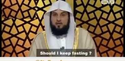 Man calls in to ask about his fasting situation