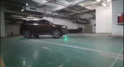 Auto valet parking with robots and artificial intelligence in China