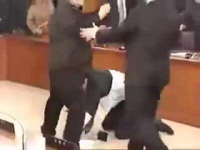 Judo fight in Parliament