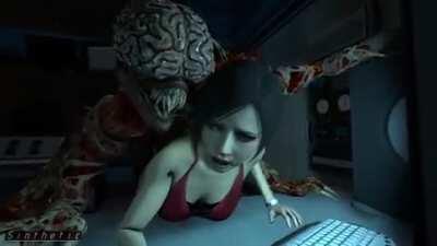 Ada Wong Hacking Attempt Halted By A Patroling Licker (Sinthetic) [Resident Evil]