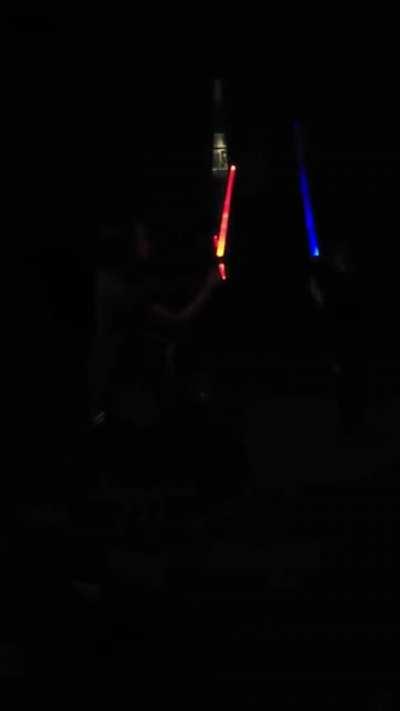 For some of the 30+ adults and maybe some younger folks too.. Do any of you remember the John Ritter movie &quot;Skin Deep&quot;? ..this isn't it. Just my kids playing with light-sabers.