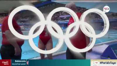 American diver Alison Gibson received the only &quot;0&quot; in 3m springboard diving.