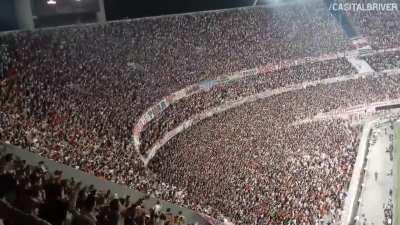 Unreal atmosphere at River Plate's Monumental during the first leg of r16 against Internacional for Copa Libertadores