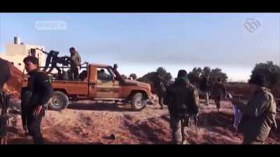 Hezbollah targetting FSA vehicles during the Nubl And Zahraa Siege