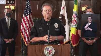 LAPD Chief Michel Moore: &quot;George Floyd's death is on protestor's hands as much as the officers&quot;