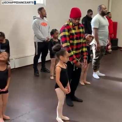 Fathers in Philadelphia dedicate some time out of their day to dance ballet alongside their daughters.