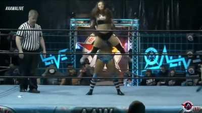 Skye Blue defeated in 7 seconds confirming that she is the worst wrestler of all time