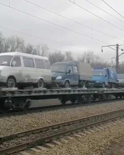 It appears the invading Russian force in Ukraine is running out of trucks — civilian trucks marked with a Z being sent to the frontlines.