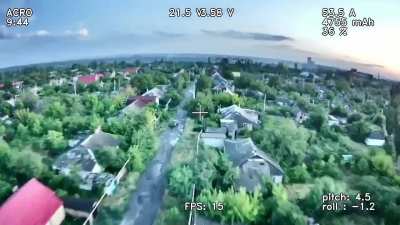 Russian fpv strike on Ukrainian troops in Kursk