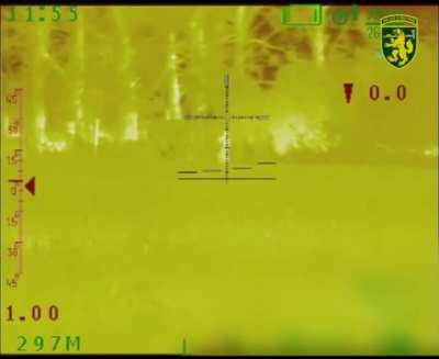 68th Jaeger Brigade sniper shoots with less than 300 meters from the enemy. Pokrovsky direction.