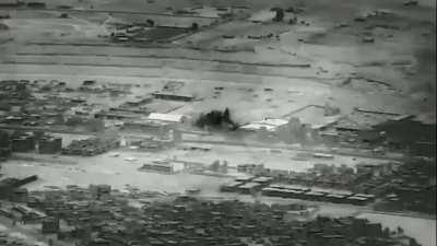 The US Department of Defense released footage of a Nov. 9, 2023 retaliatory strike on a reported Iranian weapons storage facility in the vicinity of Maysalun, in western Syria.