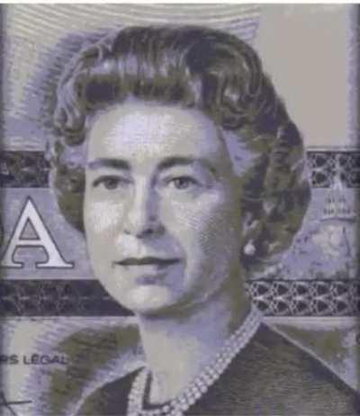 Queen Elizabeth aging on banknotes