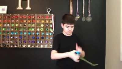 Yoyo champion Hunter Feuerstein demonstrates his 