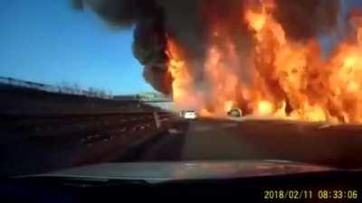 What could go wrong if I drive through this puddle of gas?