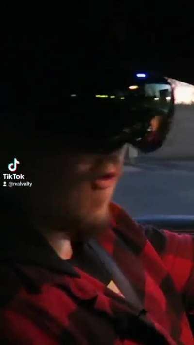 He Drove A CAR With A Vr Headset On